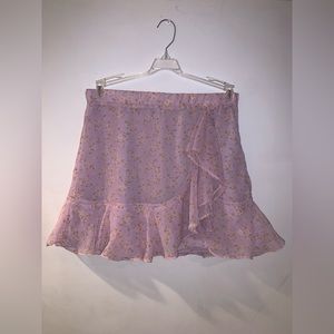 American Eagle purple floral skirt